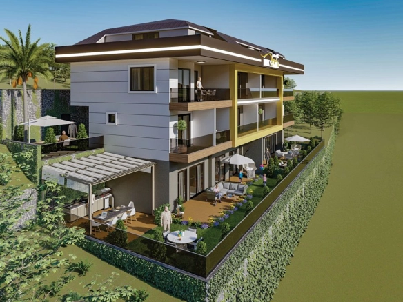 2+1 – 8 Duplex With a Wonderful View in Gazipaşa